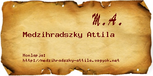 Medzihradszky Attila névjegykártya